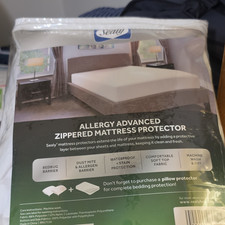Sealy Allergy Advanced Queen Mattress Protector Waterproof Bed Bug Barrier 60x80