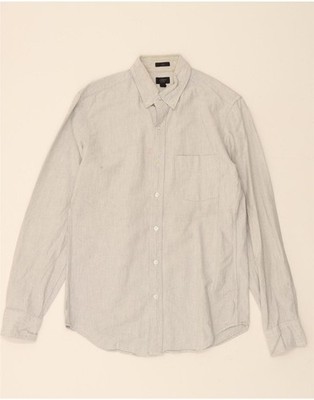 J. CREW Herren Slim Hemd Small Grau Baumwolle CI03