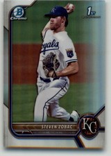 2022 Bowman Draft Steven Zobac Chrome Refractor #BDC-101 Kansas City Royals