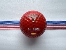 VINTAGE 1990s PING MED FIRST AIDER MARK VIDAL SOLID RED COLOR EYE 2 1 GOLF BALL