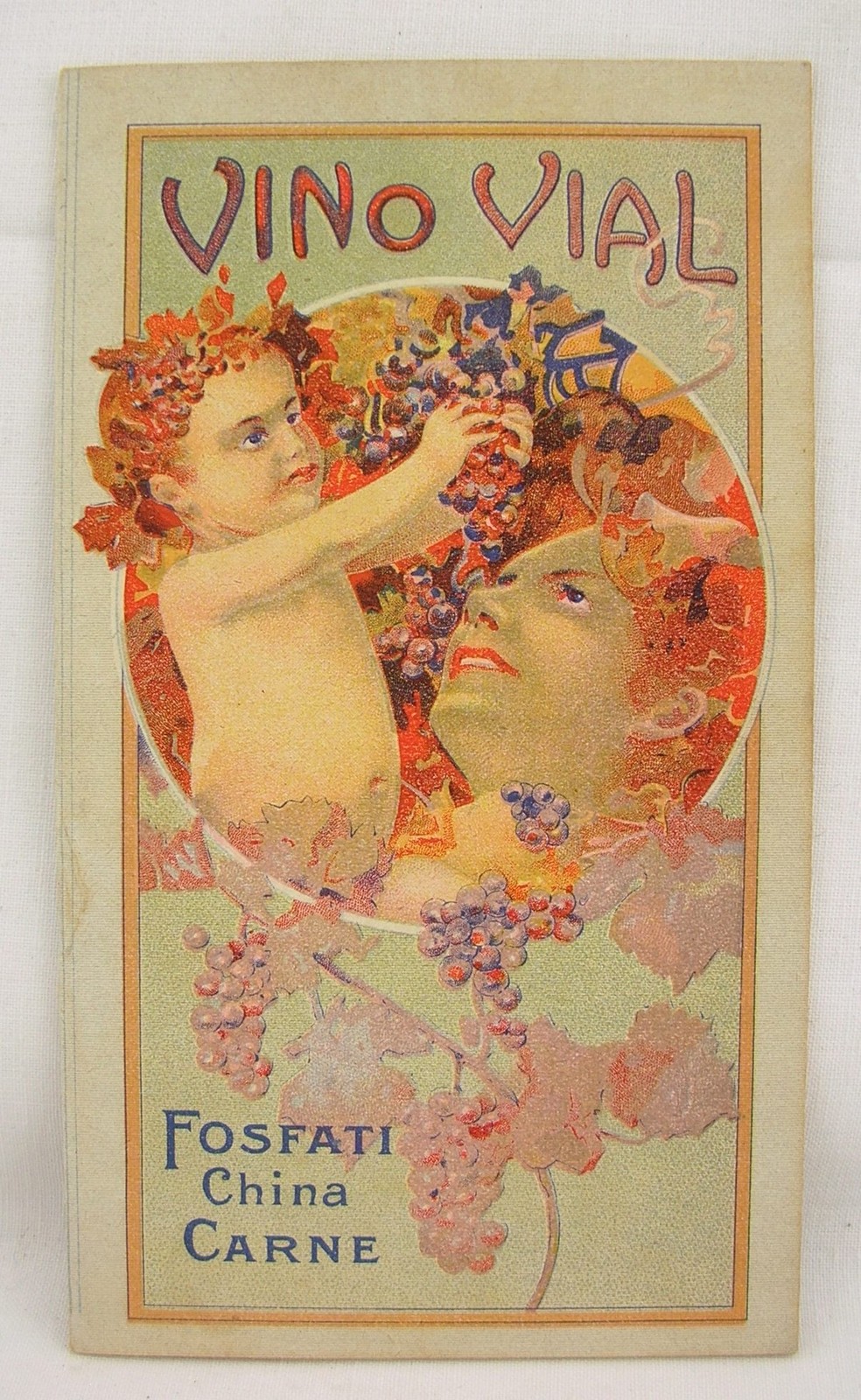 LIBRETTO PUBBLICITARIO VINO VIAL FOSFATI CHINA CARNE 1908