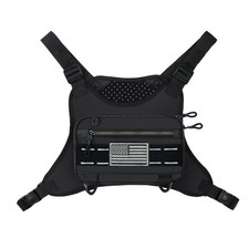 Sports Chest Bag For Men Women, Running Vest With One Size, Black