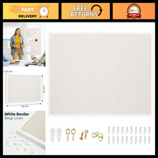 24'' x 36'' Linen Bulletin Board - White Framed Corkboard, Vision  Pin Board