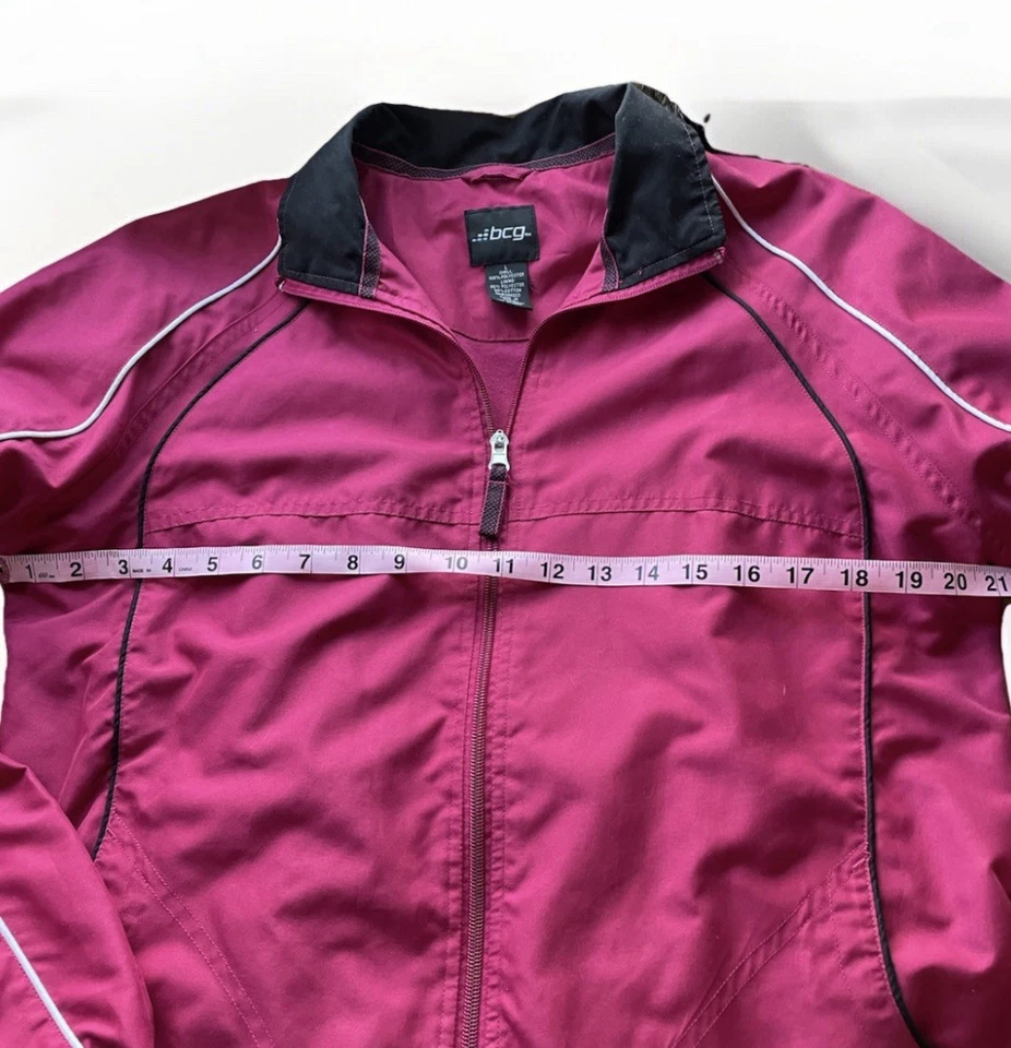 Vintage BCG Maroon Women’s Windbreaker Lined Size L - bcg Women’s Jacket  - Image 3 of 4