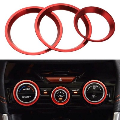 for Subaru AC Climate Control Knob Outer Ring Covers Volume Control Switch Trim