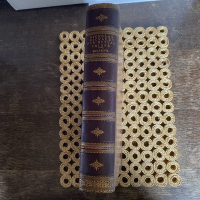 1870 s Hardback Book Nicholas Nickleby/Our Mutual Friend by Charles Dickens 
