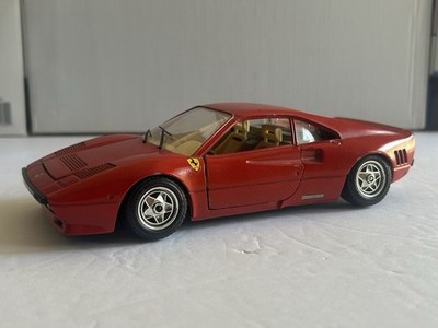 Red FERRARI GTO BBURAGO Italy Diecast Model 1984 Metal Diecast Car Italian 1/24