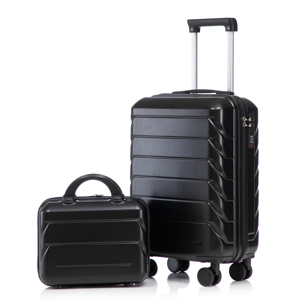 ABS Spinner Wheel Luggage, with Combination Lock,14" Cosmeti