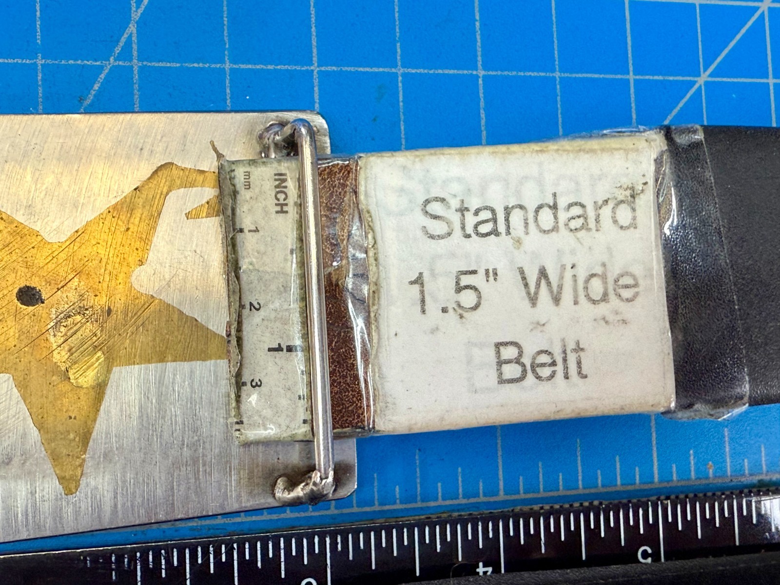 Gold Star / Arrow Artisan Made Rectangular Emblem… - image 6