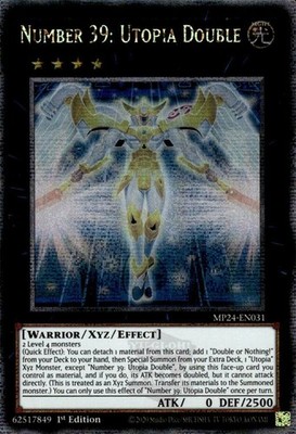 x1 Number 39: Utopia Double - MP24-EN031 - Quarter Century Secret Rare - 1st Edi