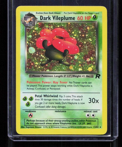 Dark Vileplume Team Rocket #13/82 Vintage Holo Rare
