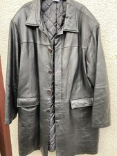CAPPOTTO UOMO PREMIER VERA PELLE NERO - FODERA TRAPUNTATA - 2XL - 54" petto