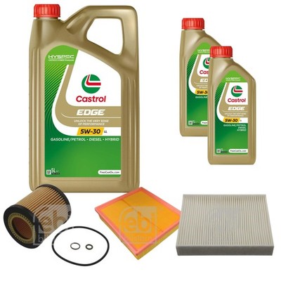 FEBI Inspektionspaket 7L Castrol EDGE Titanium FST 5W-30 LL für BMW 3er Touring