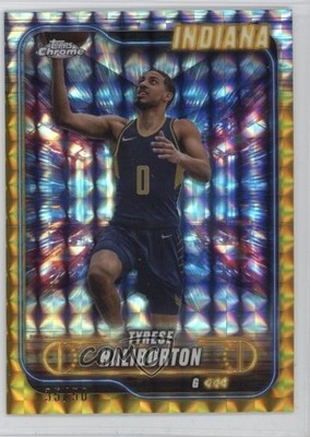 2024-25 Topps Chrome Gold Geometric Refractor 35/50 Tyrese Haliburton #100 1d0h