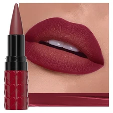evpct Maroon Red Gradient Matte Lipstick Lip Liner Combo Set for Older Women ...