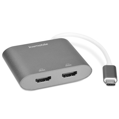 USB Typ C Dual HDMI Adapter 3.1 Typ-C Displayport auf 2x HDMI 4k 30Hz Multiport