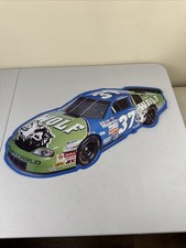 Vtg 1998 Timber Wolf 37 Mark Green Nascar Embossed Metal Sign 23x10 Monte Carlo