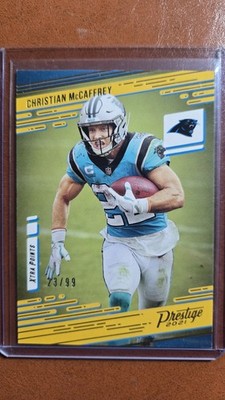 2021 Panini Prestige - Christian McCaffrey #78 Xtra Points Premium Gold 23/99