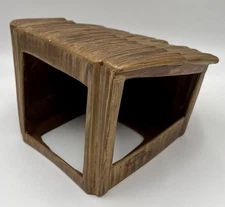 Vintage Large ATLANTIC MOLD Ceramic NATIVITY Barn MANGER Stable Side Part Left