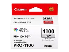Canon PFI-4100 80ml Pigment Ink Tank for imagePROGRAF PRO-1100, Photo Gray
