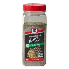 McCormick Black Pepper, Pure Ground, Organic, Non GMO, 12 Ounce (Pack of 1) 