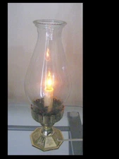 NOMA Christmas Flickering Flame Lamp Hurricane Shade, Bulb Works-VTG Mid 60s