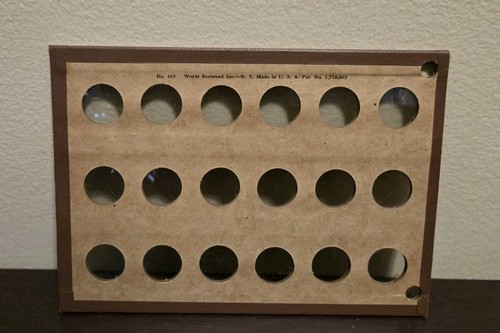Wayte Raymond Coin Board No. 458 Empty - U.S. Nickels