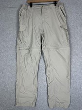 Columbia PFG Pants Mens 34x31 Beige Convertib...