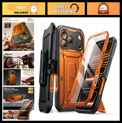 iPhone 17 Pro Heavy Duty Case with Kickstand, Screen Protector & Camera Control