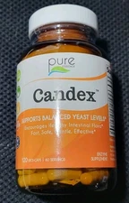 Pure Essence Candex 120 V.Caps Supports Healthy Yeast Levels Exp.6/27 Free Ship