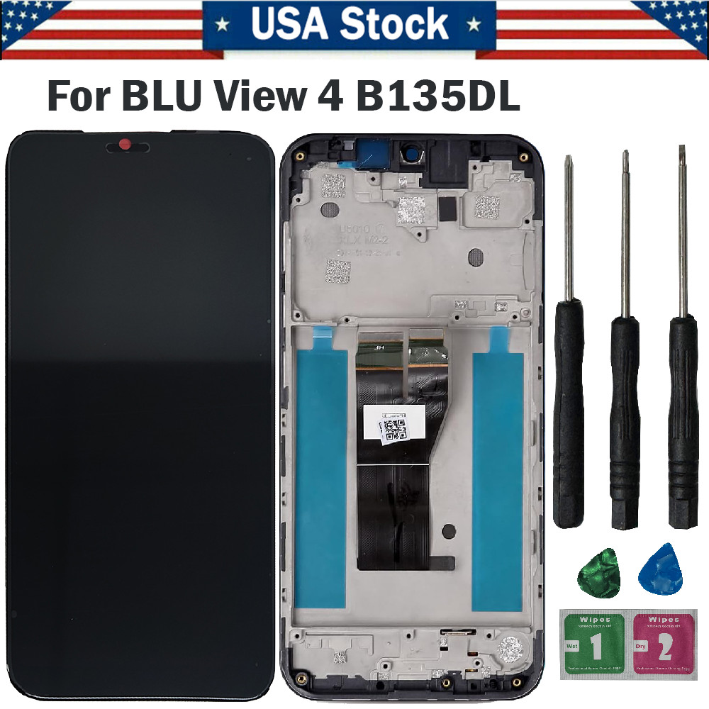 Replacement 6.1" LCD Display Touch Screen Digitizer+Frame For BLU View 4 B135DL