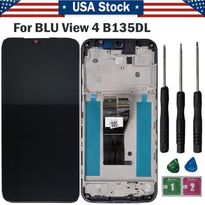 Replacement 6.1'' LCD Display Touch Screen Digitizer+Frame For BLU View 4 B135DL