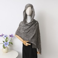 Boho Style Cotton Linen Scarf for Women 200x60cm Lightweight Shawl Wrap