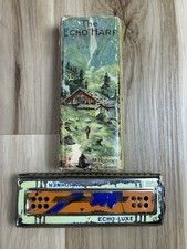 Vintage M. HOHNER Echo Luxe Double Sided Harmonica Key G Made in Germany