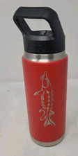 Yeti Rambler 26oz Bottle With Straw Cap Stainless Steel Orsnge Branded