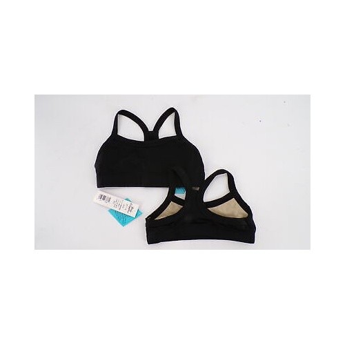 NEW Clearance Sports Bra Body Wrappers BWP062 Black 6x-7 Child Lined Jazz