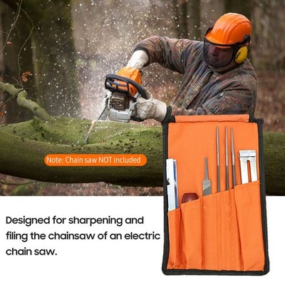 8 PCS Chainsaw Sharpener File Kit 5/32 3/16 7/32 Round Files Flat File Filing