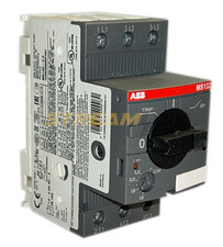 ABB MS132-2.5 Manual Motor Starter, 1.6 - 2.5 Amp, 3-Pole, 690Vac, DIN Rail, 3Ø