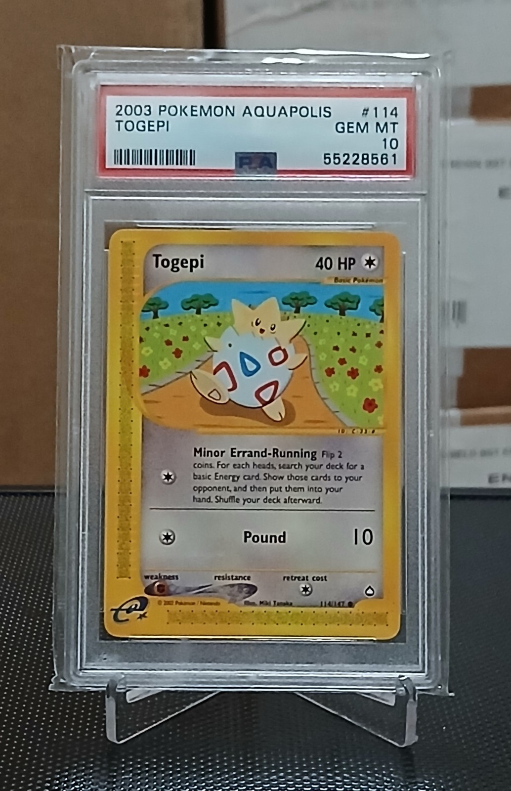 2003 Pokémon Aquapolis #114 Togepi PSA 10