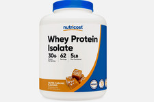 Nutricost Whey Protein Isolate (Salted Caramel) 5 LBS - Non GMO, Gluten Free 13.60 per gallon