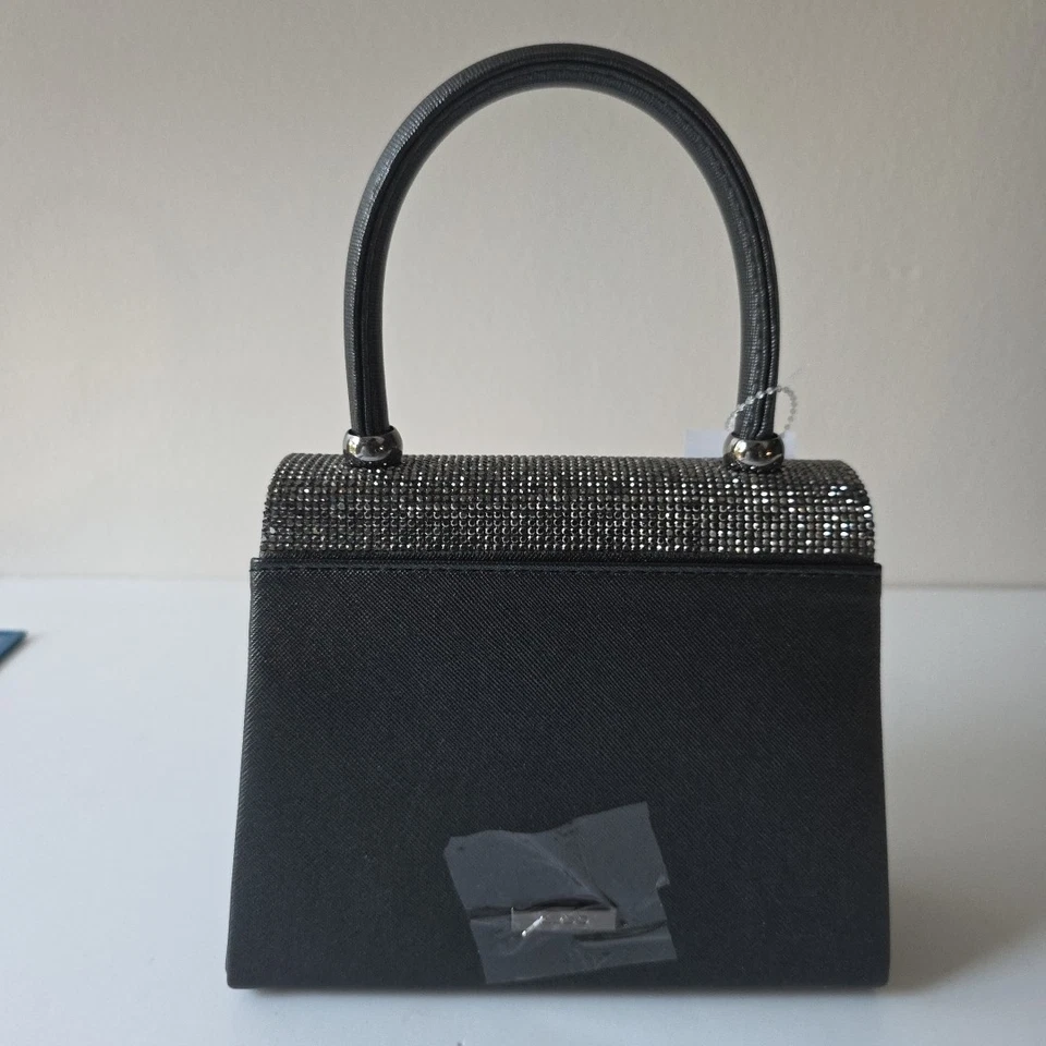 Cartera Bandolera Aldo Noche Plateada Lentejuelas Asa Superior Cóctel Nueva con Etiquetas Foto 4 de 4