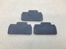 Entrelec FEM 13U Black Wire Terminal Block End Cap FEM13U Lot of 3 (TSC)