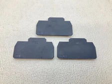 Entrelec FEM 13U Black Wire Terminal Block End Cap FEM13U Lot of 3 (TSC)