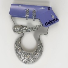 Claire  s 3 Piece Set Crystal Necklace Earring  s Bracelet