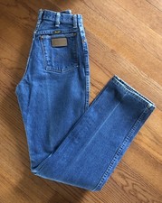 VTG Wrangler Women's High Waisted Western Jeans Cowgirl 13MWZMR Made USA 26x35