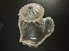 Coppa di ricambio lampadario in vetro di Murano  colore trasparente e oro.