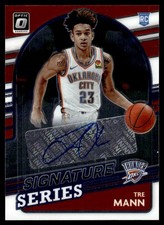 2021-22 Donruss Optic Signature Series Tre Mann Rookie Auto Oklahoma City