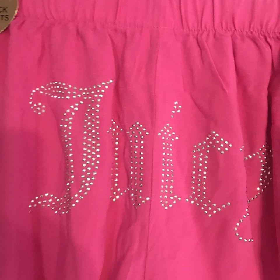JUICY COUTURE Women's 2 Pack Sleepwear Bling Shorts Medium Pink & Blue Free Ship - Image 4 of 4