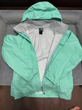 The North Face youth rain jacket - mint green size XL