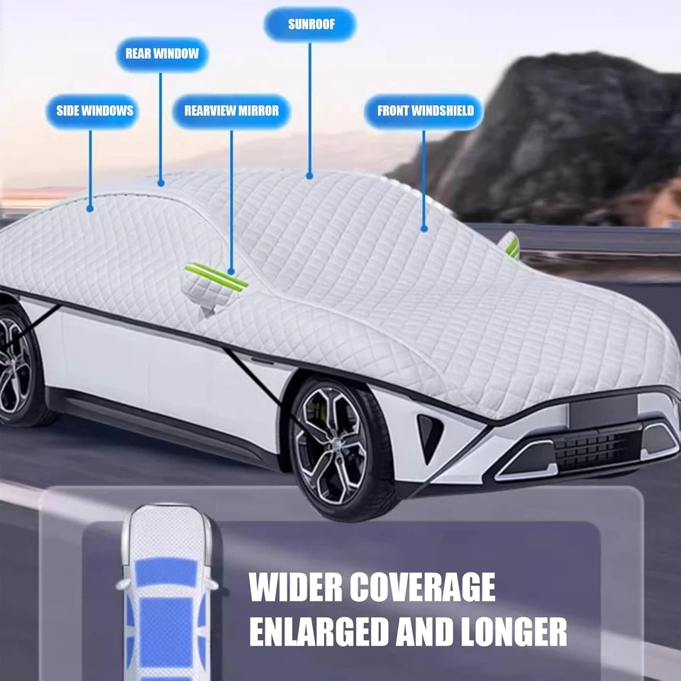 Car Roof Cover Hail Protector Waterproof Snow Proof Sunshield Outdoor Protective Foto 2 de 4